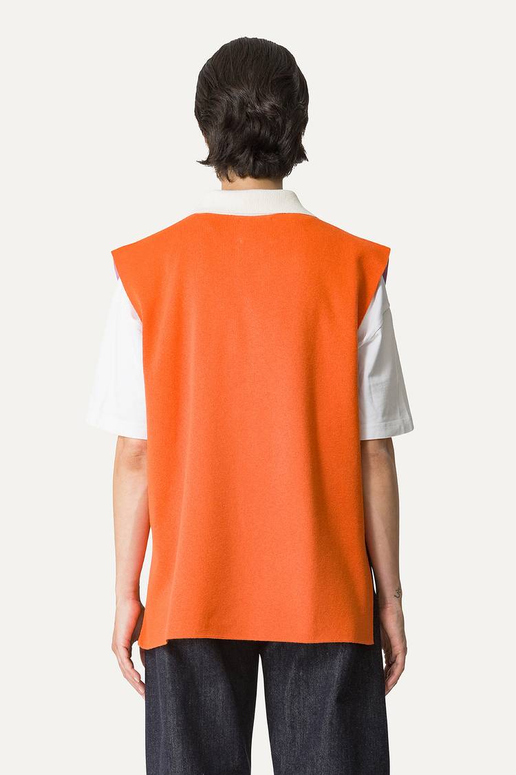Oof Wear GILET COLORATO IN COTONE 4057 - LILLA/ARANCIO Affare Del Giorno