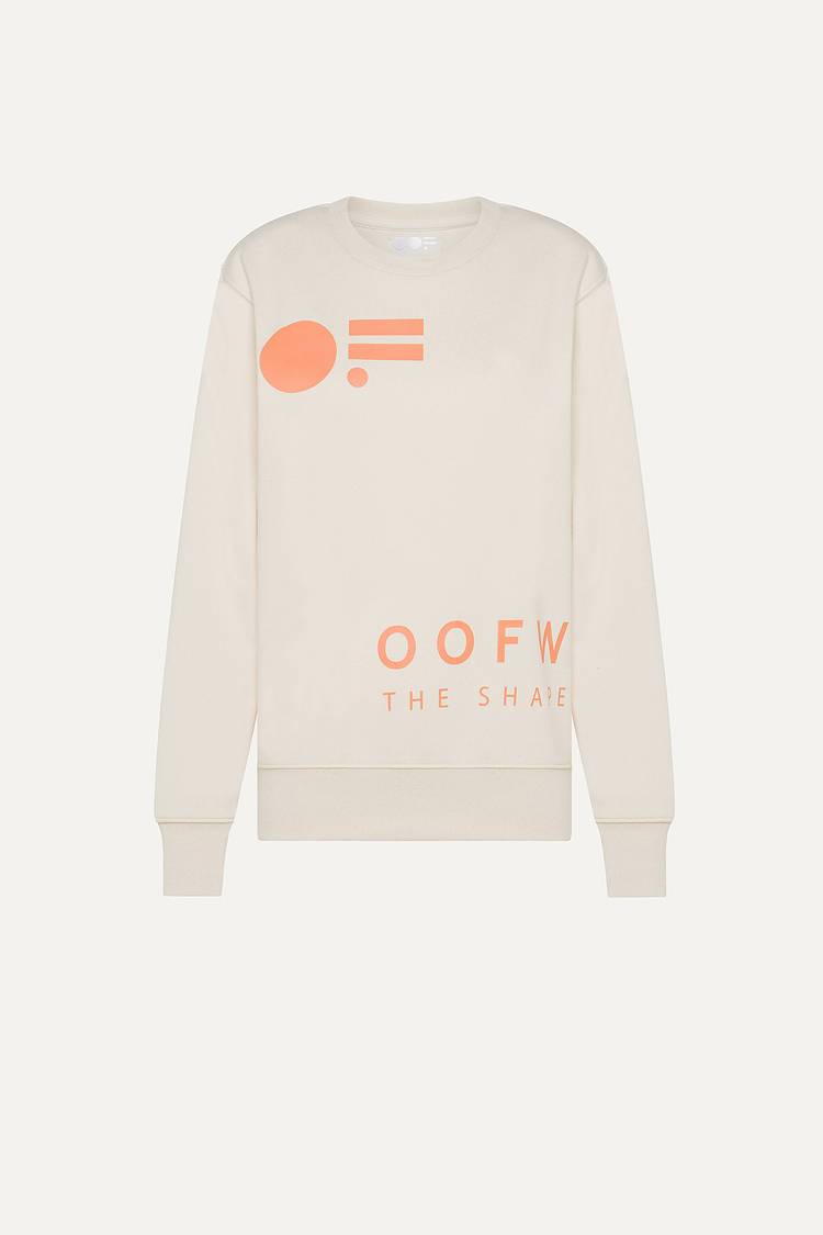 Oof Wear FELPA IN COTONE CON LOGO 4065 - ECRU Sottocosto