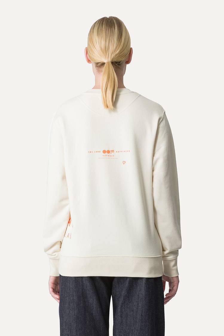 Oof Wear FELPA IN COTONE CON LOGO 4065 - ECRU Sottocosto