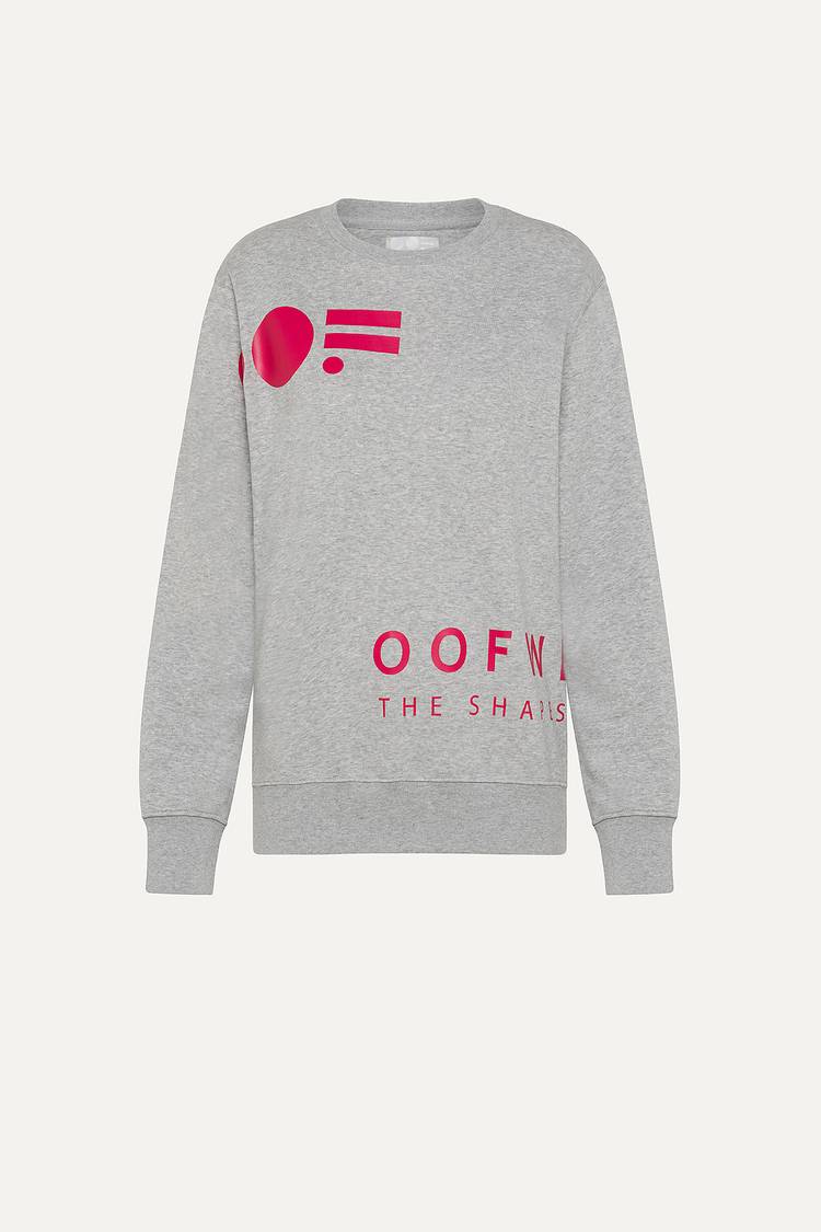 Oof Wear FELPA IN COTONE CON LOGO 4065 - GRIGIO MELANGE Convenienza