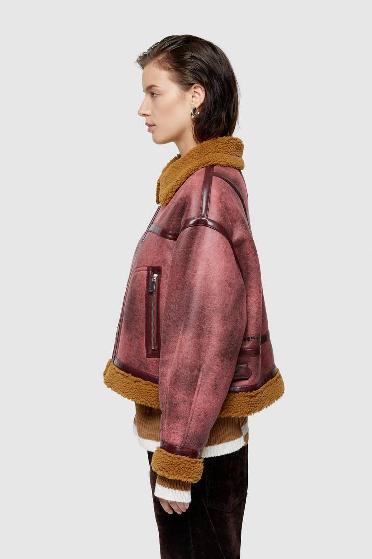 Oof Wear GIACCA CORTA REVERSIBILE 9262 IN ECO-MONTONE - ROSA/COCCIO Hotsell