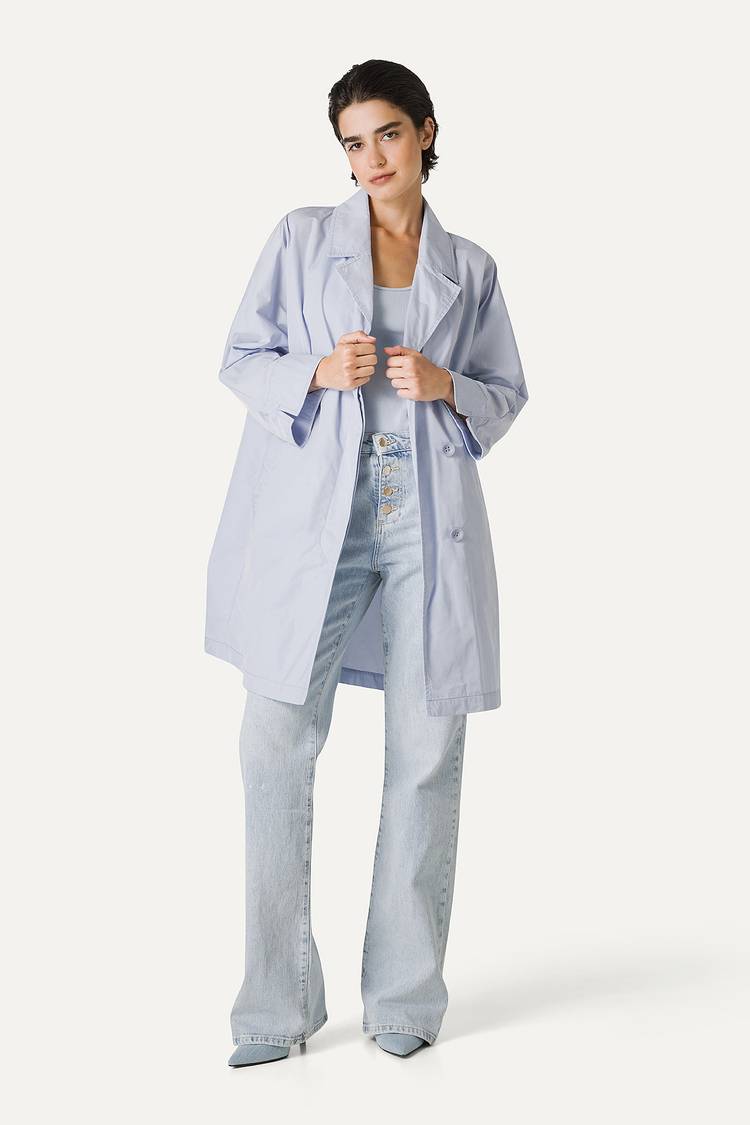 Oof Wear TRENCH IN NYLON MEMORY 9138 - GHIACCIO Italy