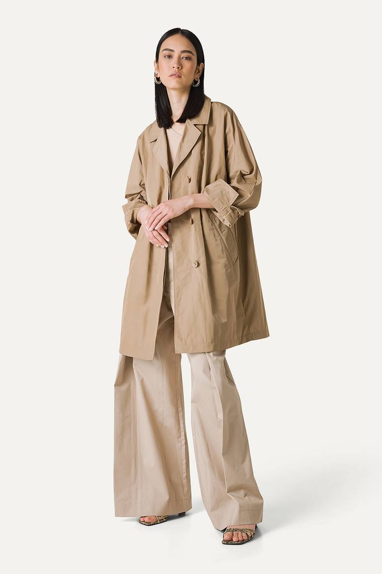 Oof Wear TRENCH IN NYLON MEMORY 9138 - BEIGE