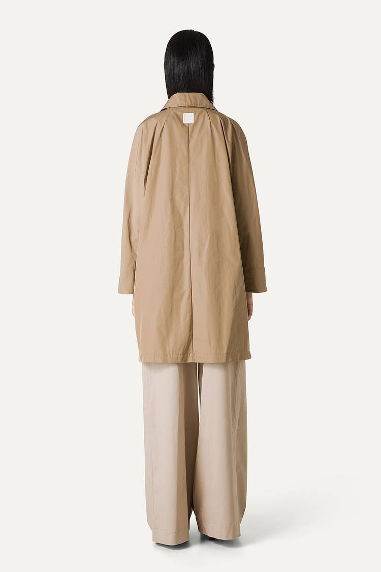 Oof Wear TRENCH IN NYLON MEMORY 9138 - BEIGE Spedizione Gratuita
