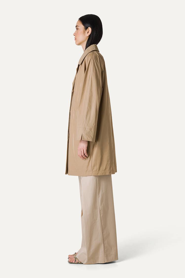 Oof Wear TRENCH IN NYLON MEMORY 9138 - BEIGE Spedizione Gratuita