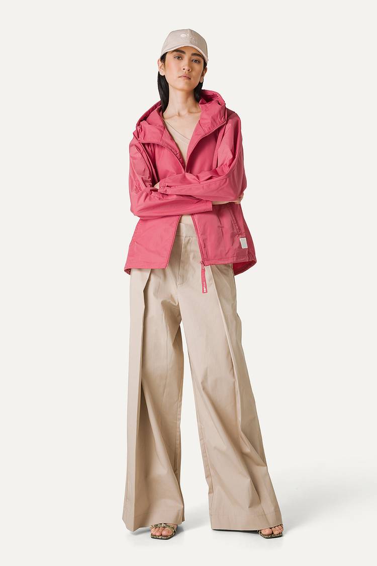 Oof Wear GIACCA CORTA IN NYLON MEMORY CON ARRICIO SULLA SCHIENA 9139 - ROSA ANTICO Pezzi Unici