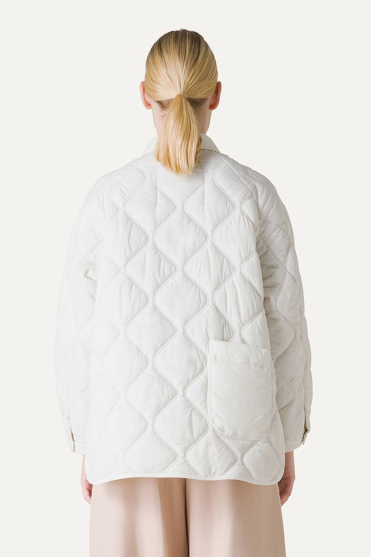 Oof Wear GIACCA A CAMICIA OVER IN NYLON LEGGERO TRAPUNTATO 9222 - BURRO Qualità Garantita