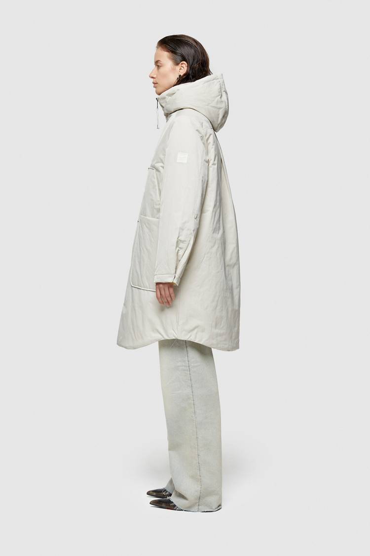 Oof Wear PARKA LUNGO 9094 IN NYLON MEMORY - PANNA Negozi Online