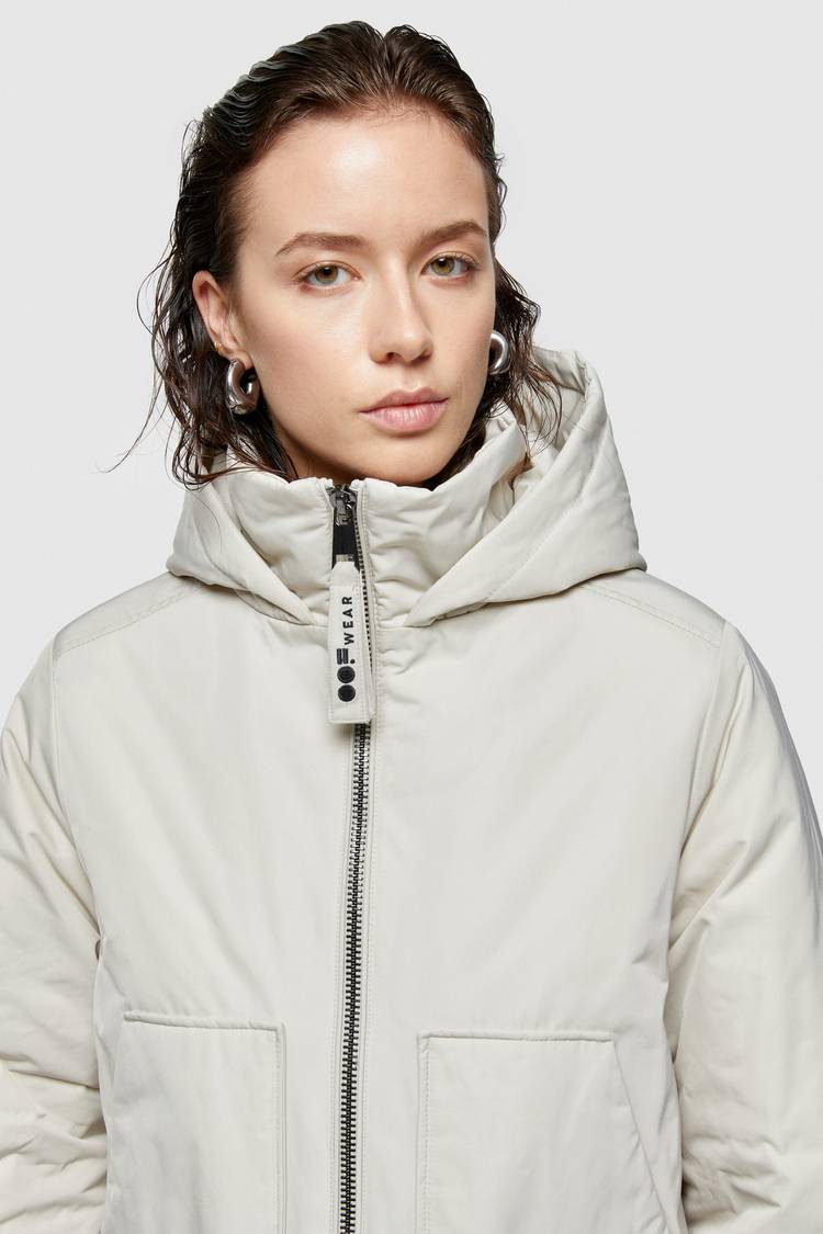 Oof Wear PARKA LUNGO 9094 IN NYLON MEMORY - PANNA Negozi Online