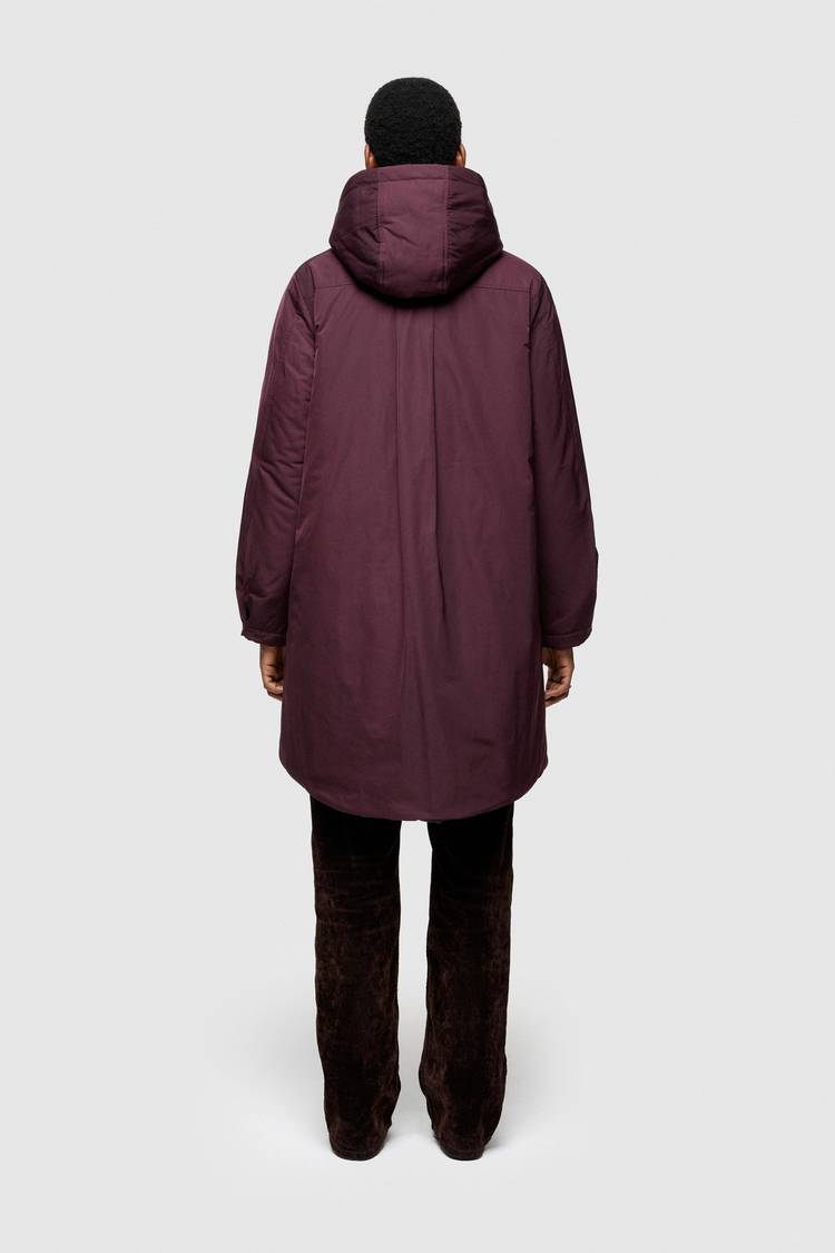 Oof Wear PARKA LUNGO 9094 IN NYLON MEMORY - PRUGNA Acquista Ora