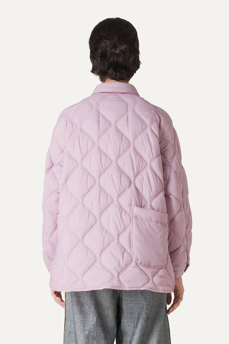 Oof Wear GIACCA A CAMICIA OVER IN NYLON LEGGERO TRAPUNTATO 9222 - ROSA Offerta