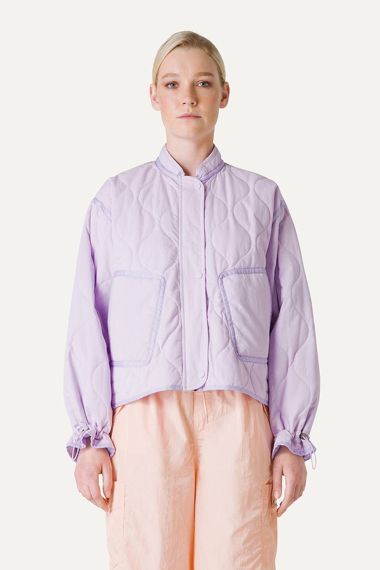 Oof Wear GIACCA CORTA SVASATA IN COTONE TRAPUNTATO 9224 - LILLA