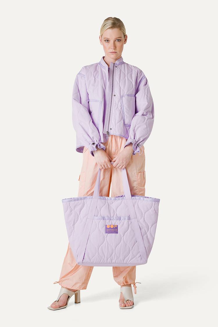 Oof Wear GIACCA CORTA SVASATA IN COTONE TRAPUNTATO 9224 - LILLA Outlet