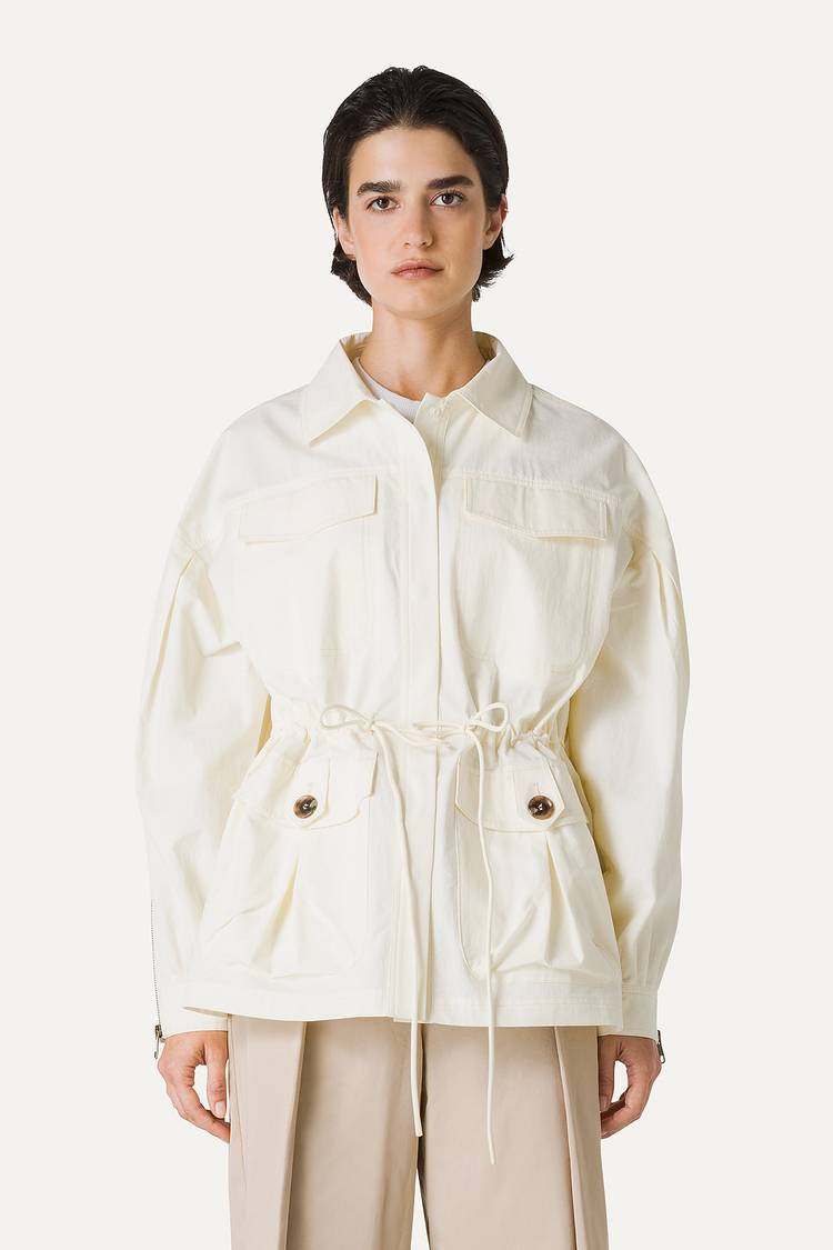 Oof Wear SAHARIANA OVER IN COTONE LEGGERO 9228 - VANIGLIA