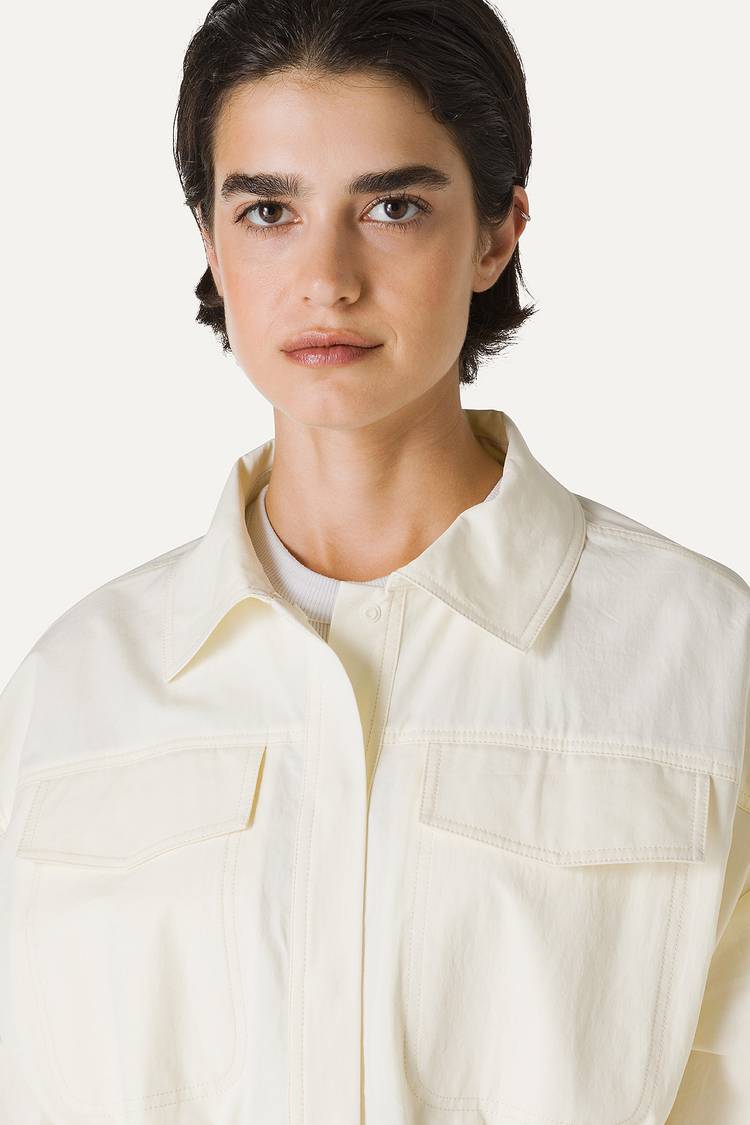 Oof Wear SAHARIANA OVER IN COTONE LEGGERO 9228 - VANIGLIA In Vendita