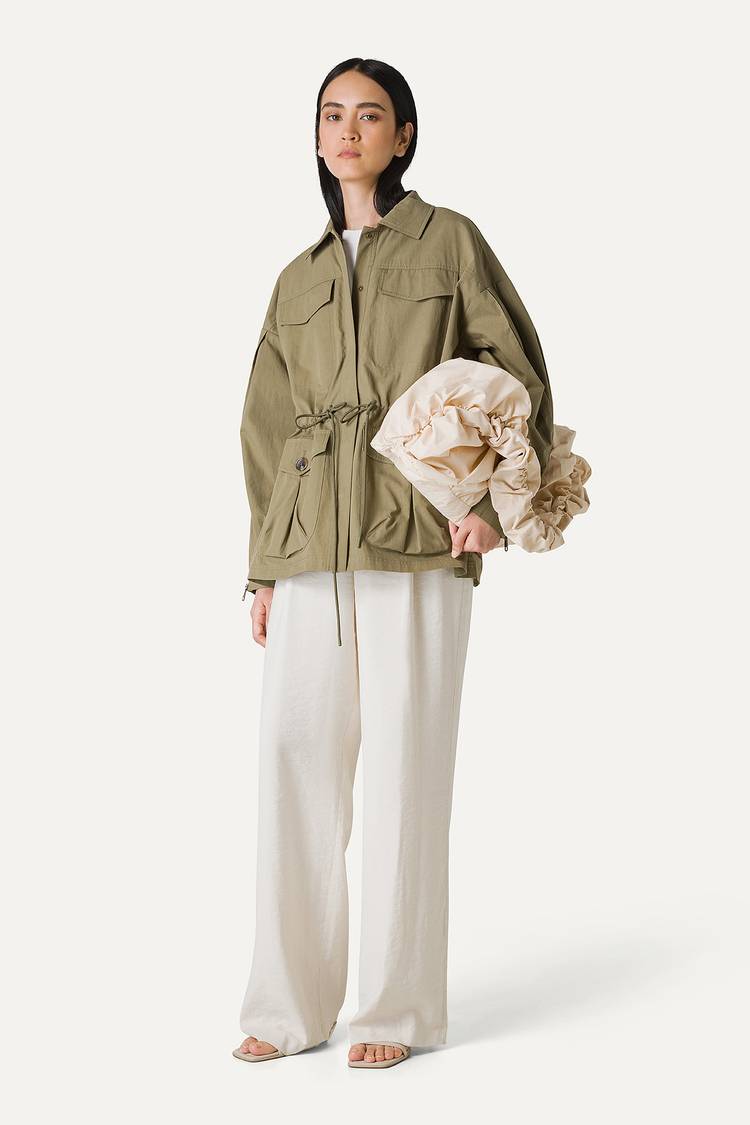 Oof Wear SAHARIANA OVER IN COTONE LEGGERO 9228 - VERDE MUSCHIO Offerte