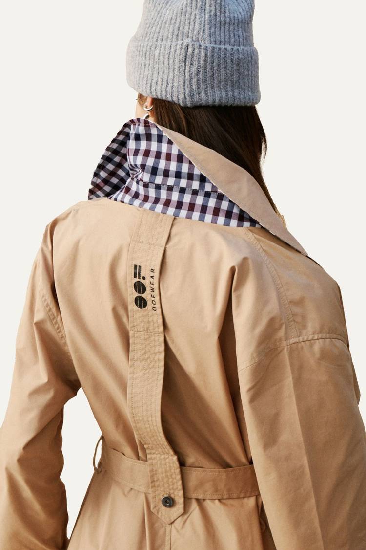 Oof Wear TRENCH LUNGO IN GABARDINA DI COTONE LEGGERO 9203 - NATURALE Vendita Calda