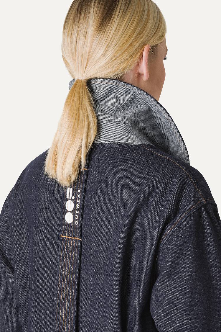 Oof Wear TRENCH LUNGO IN DENIM LAVATO 9203 - BLU SCURO Vendita Economica