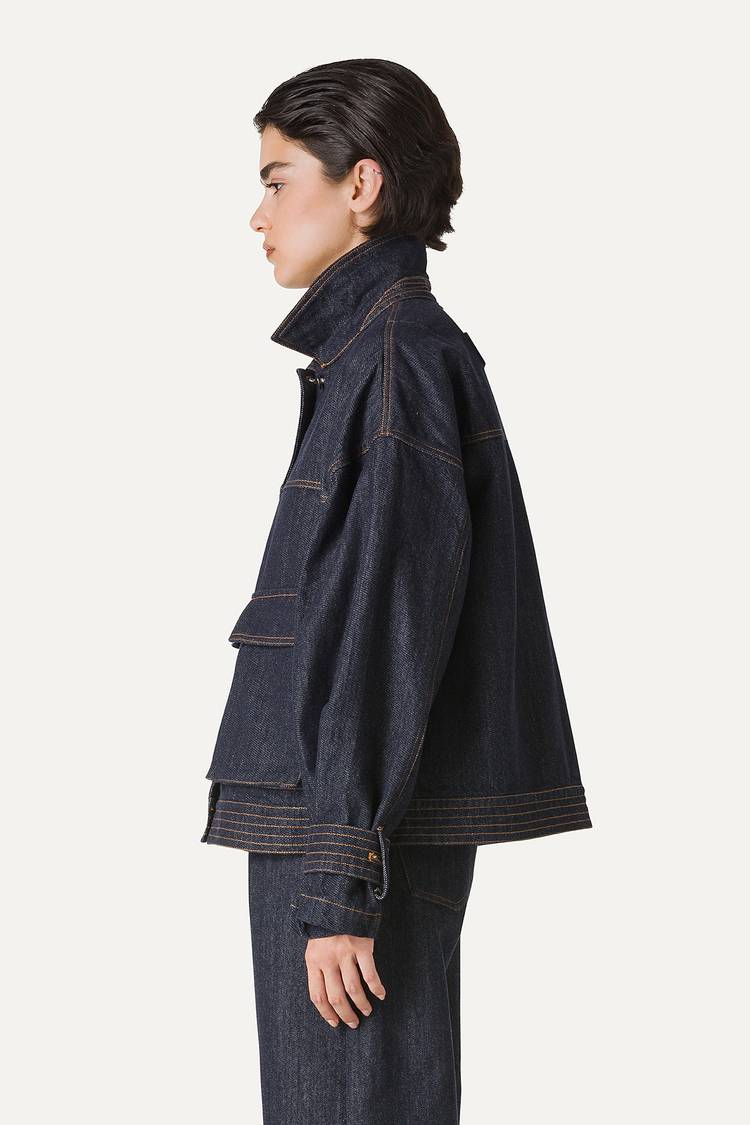 Oof Wear GIACCA CORTA IN DENIM LAVATO 9205 - BLU SCURO I Più Venduti