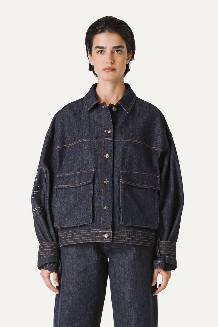 Oof Wear GIACCA CORTA IN DENIM LAVATO 9205 - BLU SCURO I Più Venduti