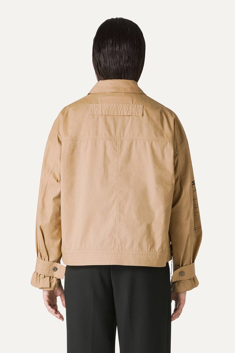 Oof Wear GIACCA CORTA IN GABARDINA DI COTONE LEGGERO 9205 - NATURALE Vendite Flash