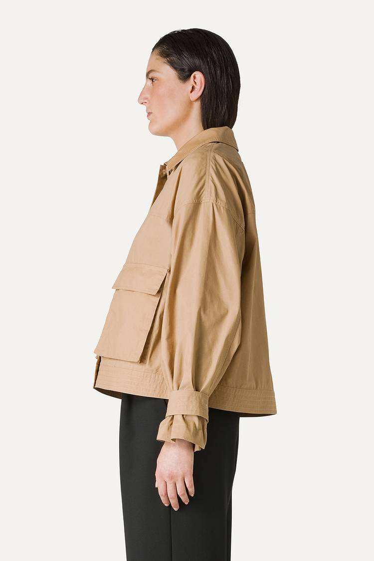 Oof Wear GIACCA CORTA IN GABARDINA DI COTONE LEGGERO 9205 - NATURALE Vendite Flash