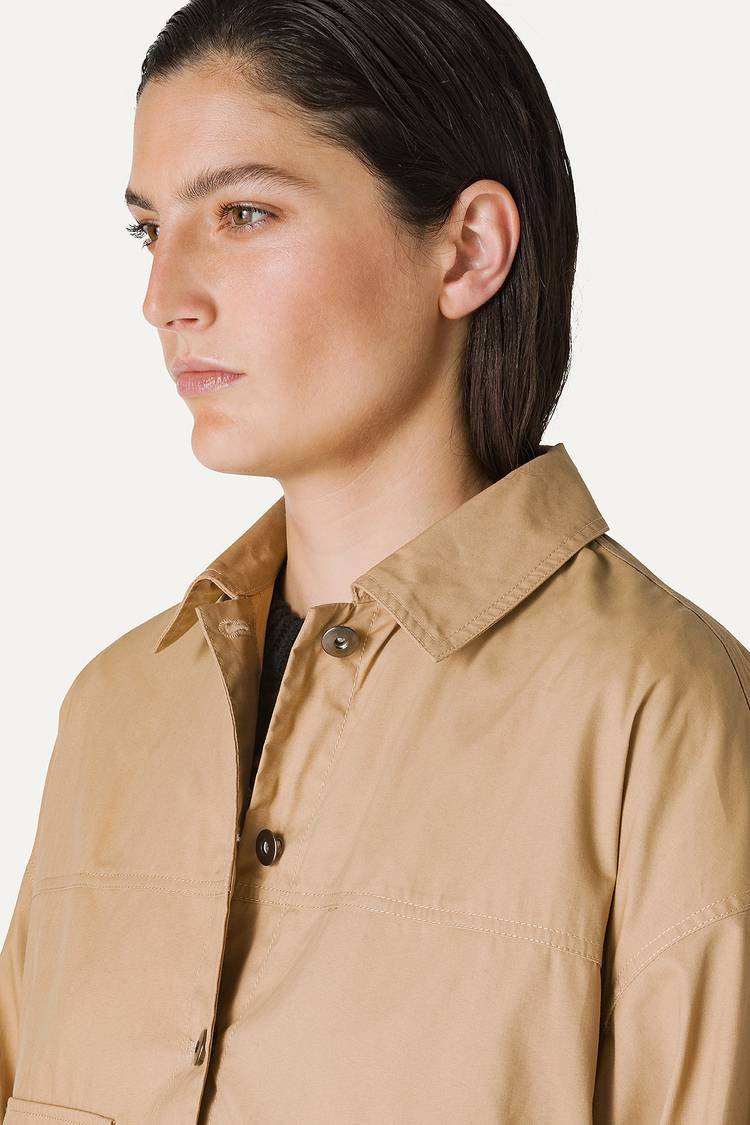 Oof Wear GIACCA CORTA IN GABARDINA DI COTONE LEGGERO 9205 - NATURALE Vendite Flash