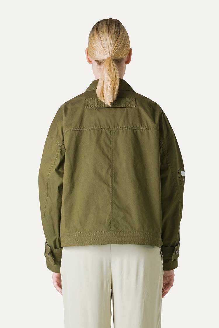 Oof Wear GIACCA CORTA IN GABARDINA DI COTONE LEGGERO 9205 - FORESTA 2025