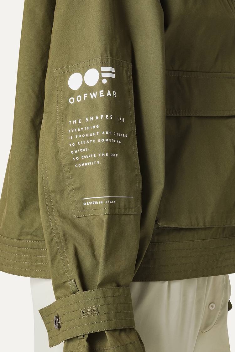 Oof Wear GIACCA CORTA IN GABARDINA DI COTONE LEGGERO 9205 - FORESTA 2025