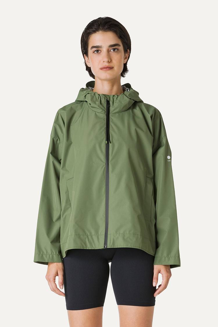 Oof Wear GIACCA CORTA IN NYLON CON INTERNO ARGENTO 9214 - VERDE OLIVA