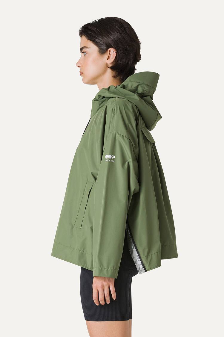 Oof Wear GIACCA CORTA IN NYLON CON INTERNO ARGENTO 9214 - VERDE OLIVA Italy