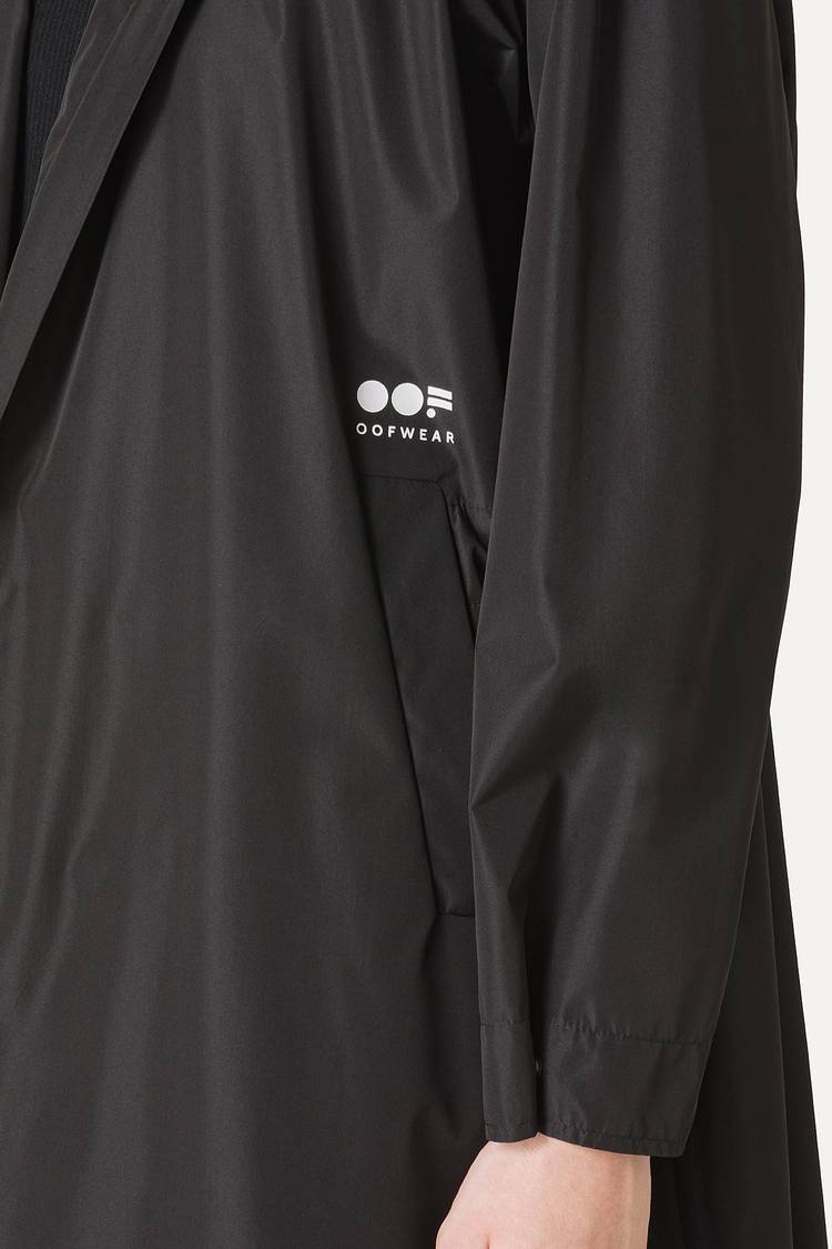 Oof Wear GIACCA LUNGA IN NYLON CON INTERNO ARGENTO 9216 - NERO Qualità