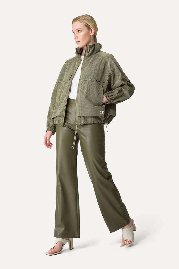 Oof Wear GIACCA CORTA IN NYLON RIPSTOP 9217 - ARMY Spedizione Gratuita