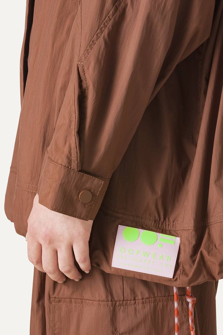 Oof Wear GIACCA CON CAPPUCCIO OVER IN NYLON 9206 - CIOCCOLATO Qualità Garantita