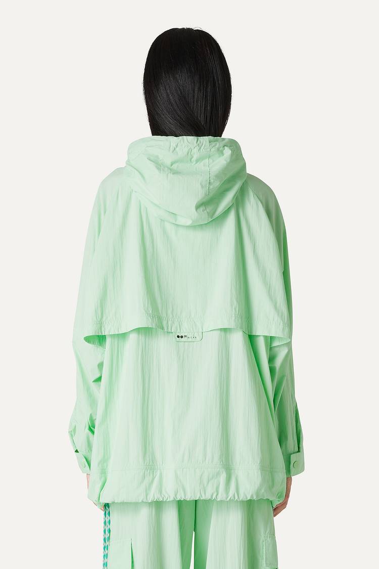 Oof Wear GIACCA CON CAPPUCCIO OVER IN NYLON 9206 - MENTA Negozi Online
