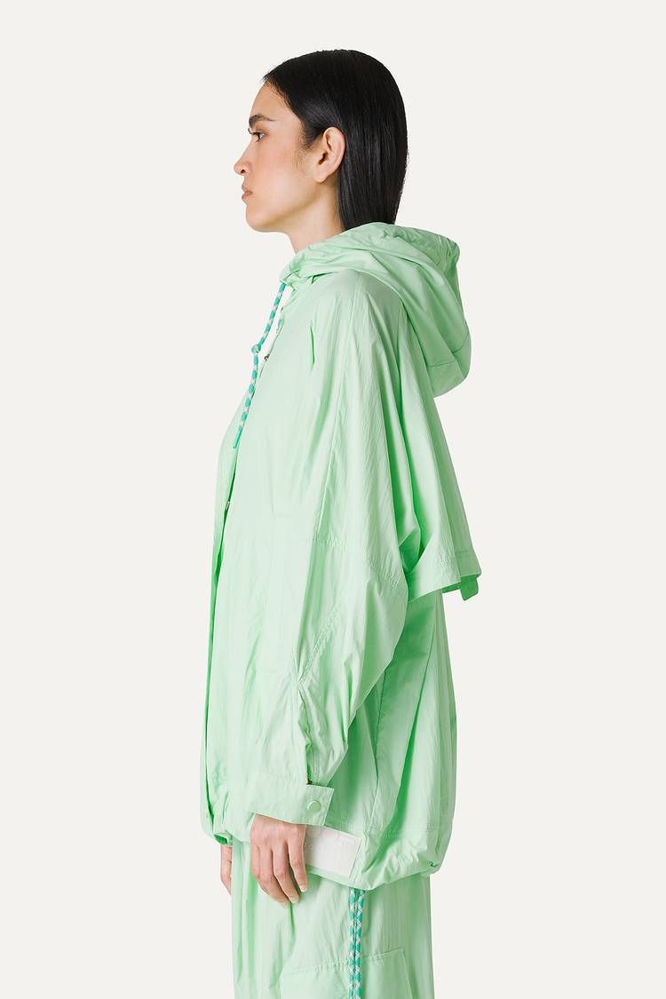 Oof Wear GIACCA CON CAPPUCCIO OVER IN NYLON 9206 - MENTA Negozi Online