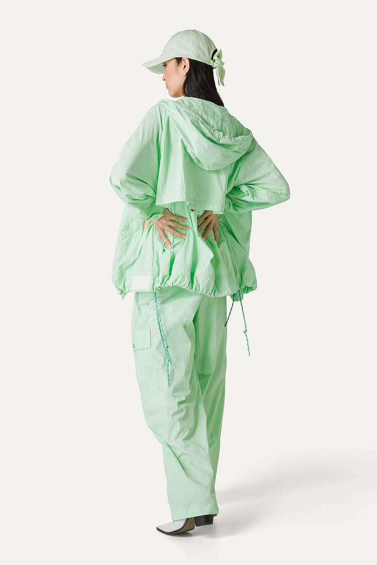 Oof Wear GIACCA CON CAPPUCCIO OVER IN NYLON 9206 - MENTA Negozi Online