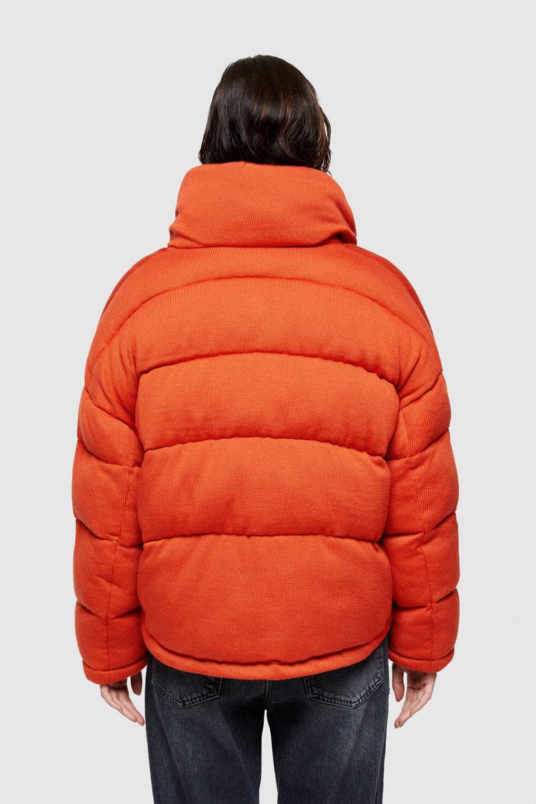 Oof Wear GIACCA CORTA 9270 IN TESSUTO MAGLIA IMBOTTITO - ARANCIO Consegna Veloce