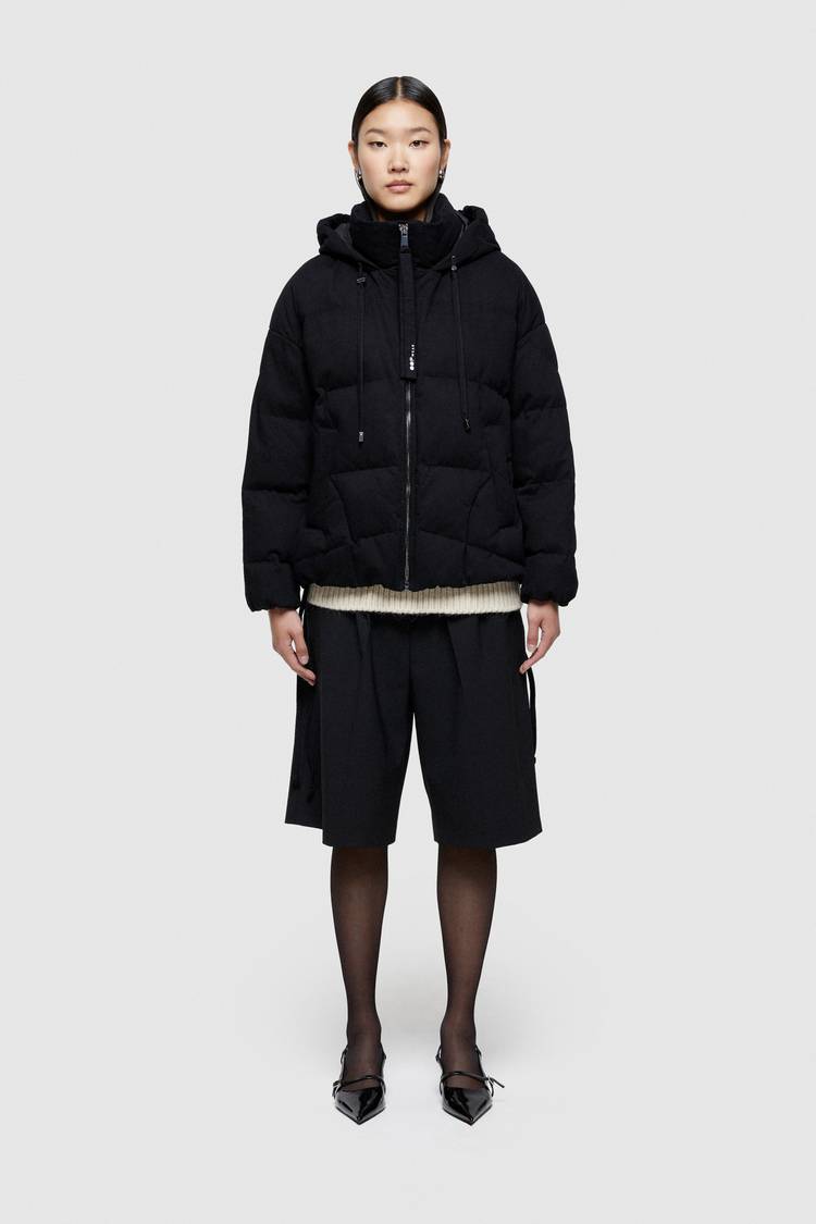 Oof Wear GIACCA CORTA 9242 IN GABARDINA DI COTONE - NERO