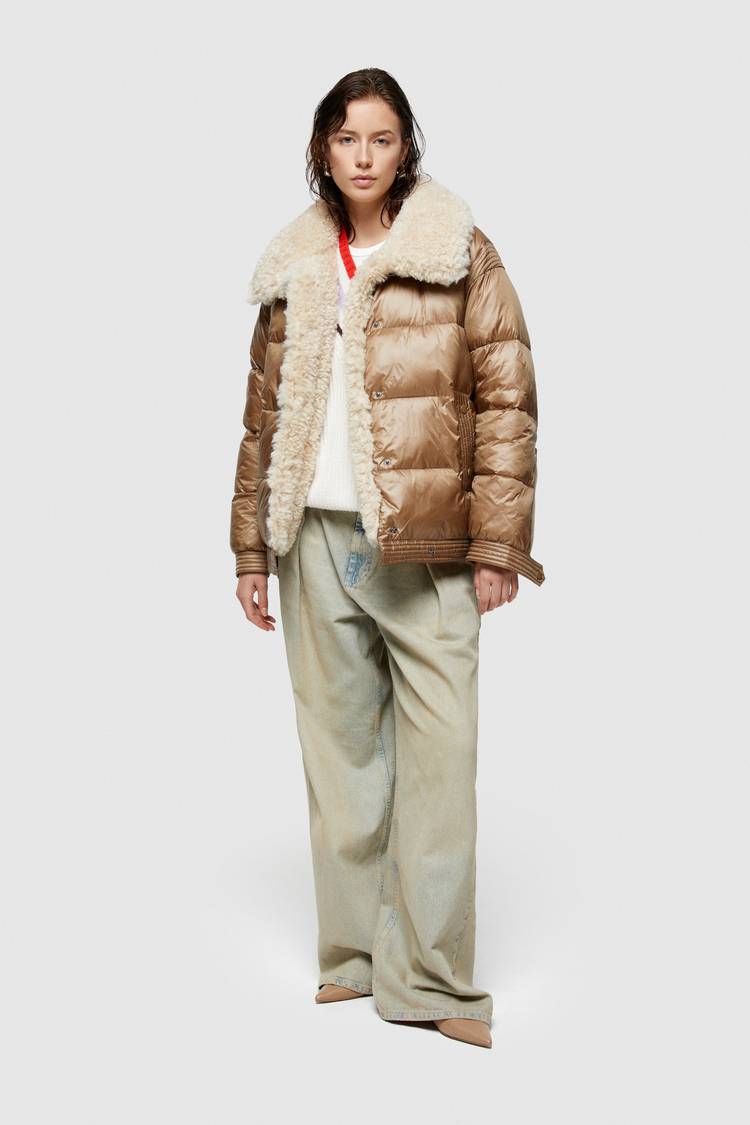 Oof Wear GIACCA CORTA 9247 IN NYLON CANGIANTE - SABBIA Novità
