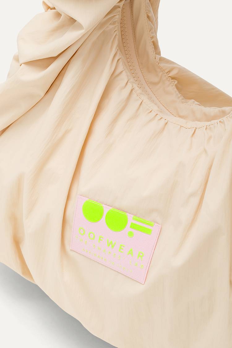 Oof Wear BORSA A SPALLA IN NYLON CRINCLE WATER REPELLENT 3079 - CREMA Economico