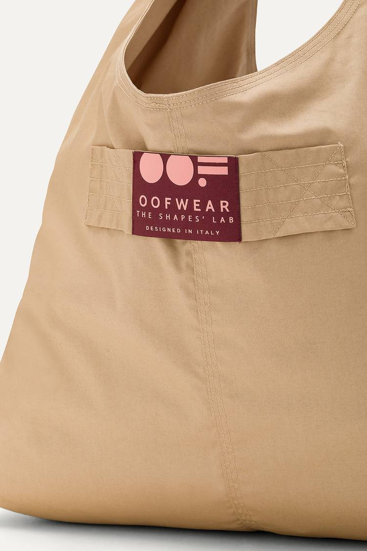 Oof Wear BORSA CON TASCHE IN GABARDINA DI COTONE 3085 - NATURALE Vendita Economica
