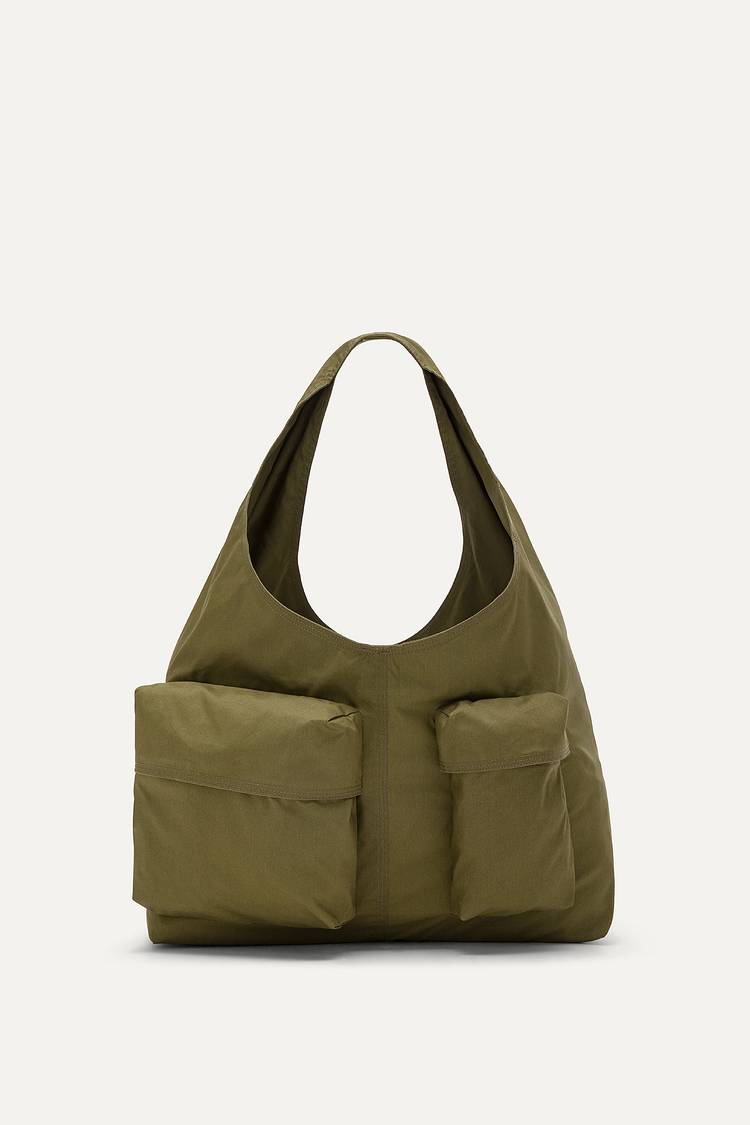 Oof Wear BORSA CON TASCHE IN GABARDINA DI COTONE 3085 - FORESTA I Più Venduti