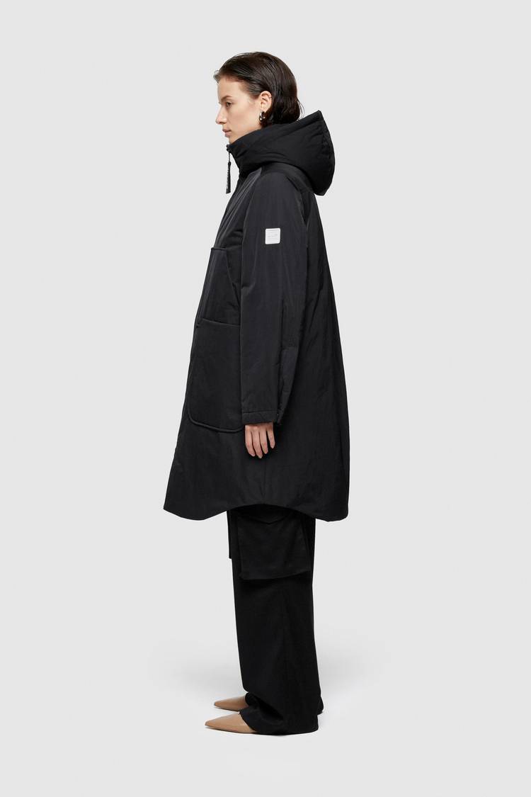 Oof Wear PARKA LUNGO 9094 IN NYLON MEMORY - NERO Negozio