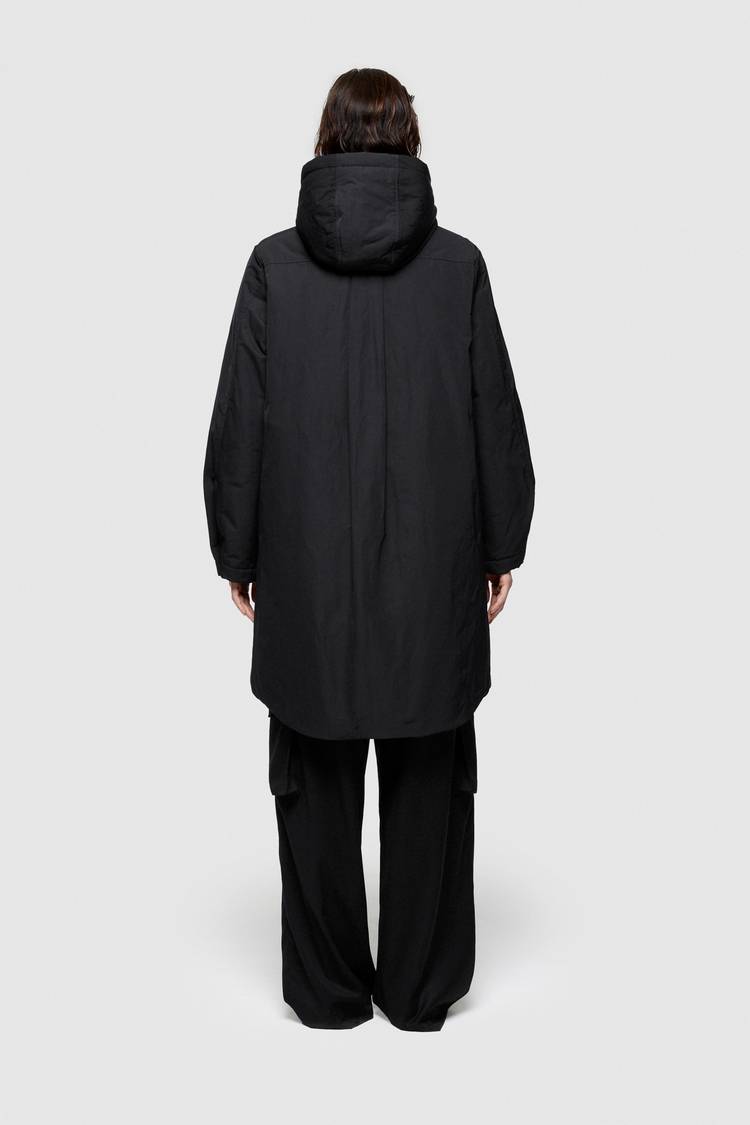 Oof Wear PARKA LUNGO 9094 IN NYLON MEMORY - NERO Negozio