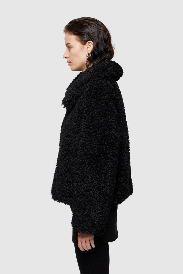 Oof Wear GIACCA CORTA 9258 IN PELLICCIA SINTETICA - NERO Italia