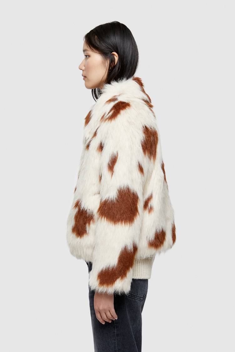 Oof Wear GIACCA CORTA 9258 IN PELLICCIA SINTETICA - NATURALE/MARRONE 2025