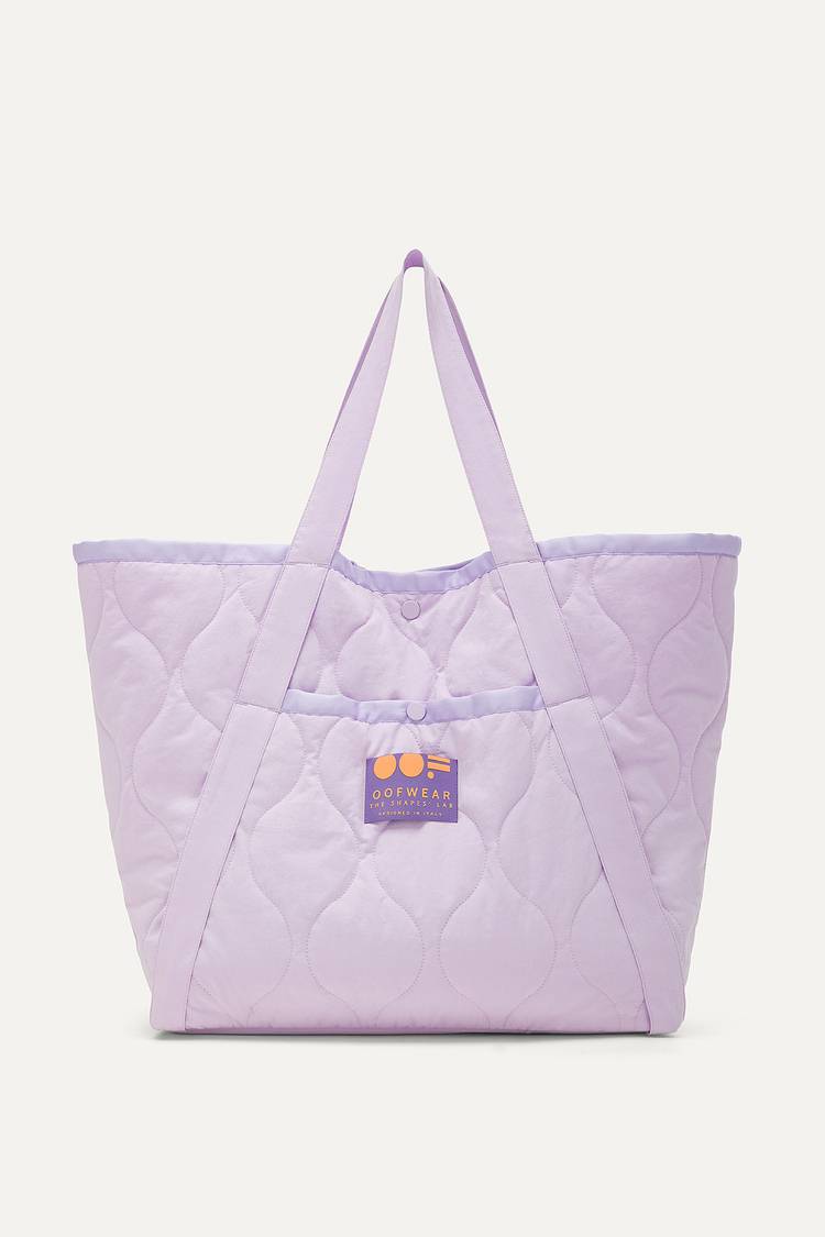 Oof Wear BORSA SHOPPER IN COTONE TRAPUNTATO 3084 - LILLA Promozione