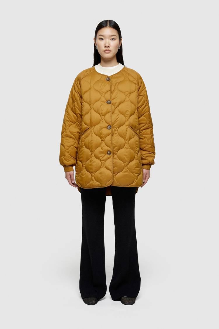 Oof Wear GIACCA LUNGA 9239 IN COTONE CERATO - CARAMELLO Offerte