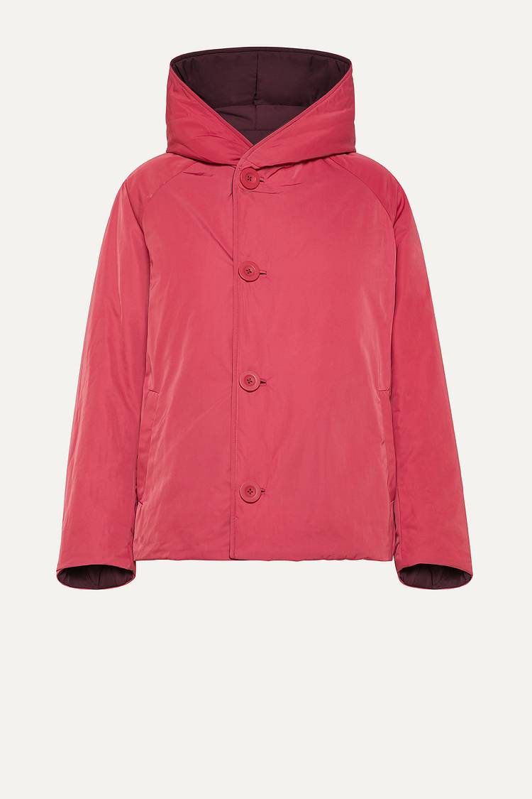Oof Wear GIACCA REVERSIBILE 9006 IN NYLON MEMORY - PRUGNA/DUST ROSE Vendita Calda